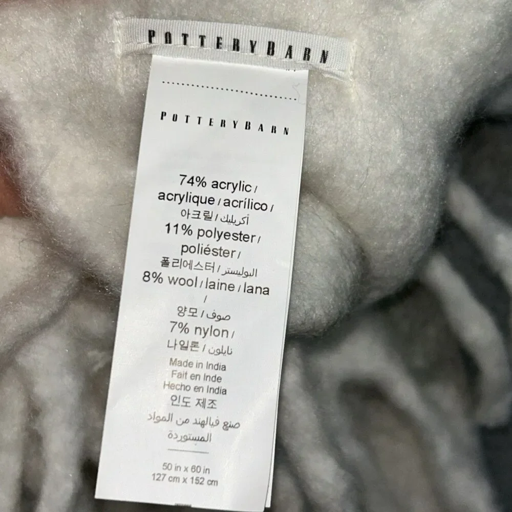 Pottery Barn Throw Blanket 50